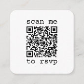 Carte D'accompagnement Code QR & Photo Réponse de Mariage Dactylographie (Devant)