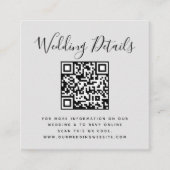 Carte D'accompagnement Code QR Photo RSVP (Devant)