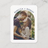 Carte D'accompagnement Code QR Photo Site Web de Mariage RSVP (Dos)
