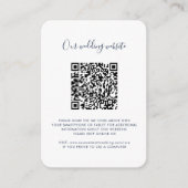 Carte D'accompagnement Code QR Photo Site Web de Mariage RSVP (Devant)