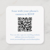 Carte D'accompagnement Code QR Pot à gingembre Hydrangea Crête Mariage RS (Devant)