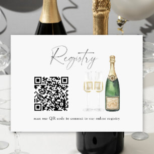 Carte D'accompagnement Code QR pour liste de mariage Fête de mariage 