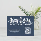 Carte D'accompagnement Code QR Remerciements pour votre emballage d'achat (Debout devant)