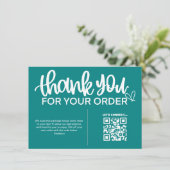 Carte D'accompagnement Code QR Remerciements pour votre emballage d'achat (Debout devant)