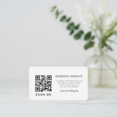 Carte D'accompagnement Code QR répondre au site web du mariage Photo (Debout devant)