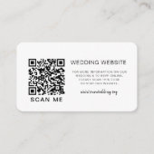 Carte D'accompagnement Code QR répondre site web de mariage photo (Devant)