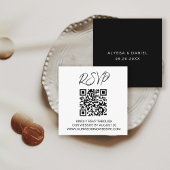 Carte D'accompagnement CODE QR Réponse mariage site web du mariage