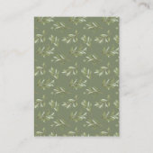 Carte D'accompagnement Code QR RSVP Branche d'or Feuilles d'olive Mariage (Dos)