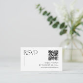 Carte D'accompagnement Code Qr RSVP de mariage classique de l'ancien arge (Debout devant)
