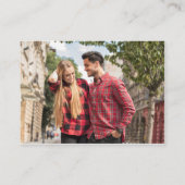 Carte D'accompagnement Code QR RSVP en ligne de photo Site Web de mariage (Dos)