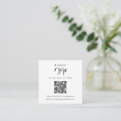 Carte D'accompagnement Code QR RSVP Mariage moderne Insertion (Debout devant)