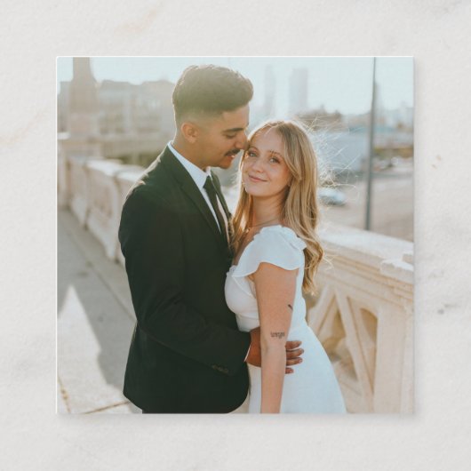 Carte D'accompagnement Code QR RSVP Mariage moderne Insertion (Dos)