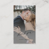 Carte D'accompagnement Code QR RSVP photo mariage site élégant (Dos)