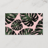 Carte D'accompagnement Code QR RSVP Rose Tropical Site Web de Mariage (Dos)