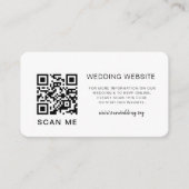 Carte D'accompagnement Code QR RSVP Site Web de mariage Photo (Devant)
