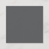 Carte D'accompagnement Code QR scannable moderne | Noir Gris & Blanc (Dos)