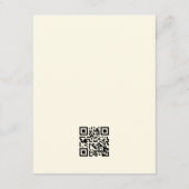 Carte D'accompagnement Code QR simple des détails de mariage jaune beurre (Dos)