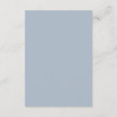 Carte D'accompagnement Code QR simple Dusty Blue Wedding RSVP (Dos)