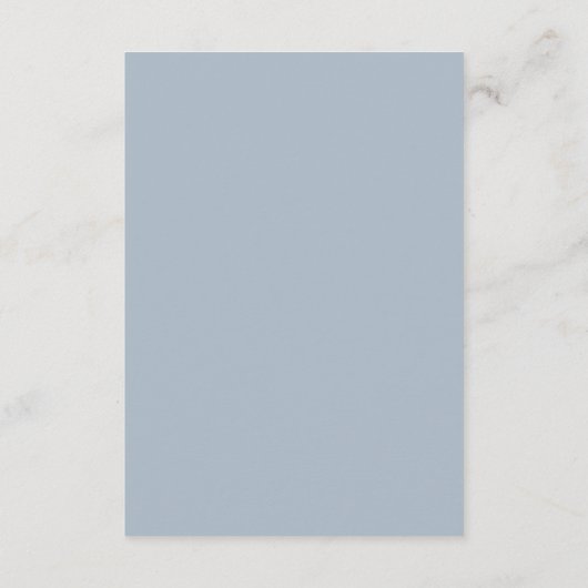 Carte D'accompagnement Code QR simple Dusty Blue Wedding RSVP (Dos)