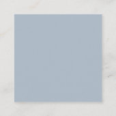 Carte D'accompagnement Code QR simple Dusty Blue Wedding RSVP Enclôture C (Dos)