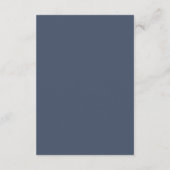 Carte D'accompagnement Code QR simple Dusty Marine Blue Wedding RSVP (Dos)