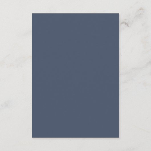 Carte D'accompagnement Code QR simple Dusty Marine Blue Wedding RSVP (Dos)
