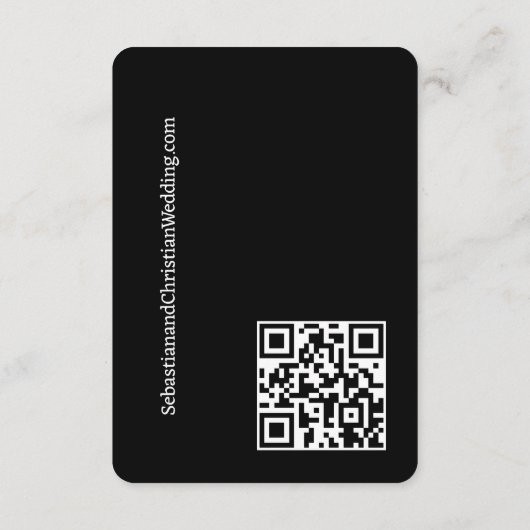 Carte D'accompagnement Code QR simple et élégant (Dos)