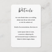 Carte D'accompagnement Code QR simple et élégant (Devant)