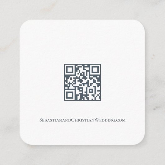 Carte D'accompagnement Code QR simple et élégant (Dos)