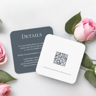 Carte D'accompagnement Code QR simple et élégant