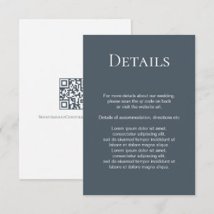 Carte D'accompagnement Code QR simple et élégant