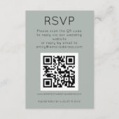 Carte D'accompagnement Code QR simple Mariage d'escalier léger RSVP (Devant)