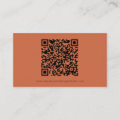 Carte D'accompagnement Code QR simple Mariage en terre cuite RSVP (Dos)