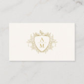 Carte D'accompagnement Code QR site web mariage blason monogramme mariage (Dos)