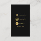 Carte D'accompagnement Code QR social or pour une critique en or (Dos)