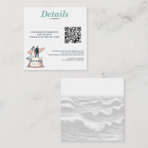 Carte D'accompagnement Code QR surf Mariage