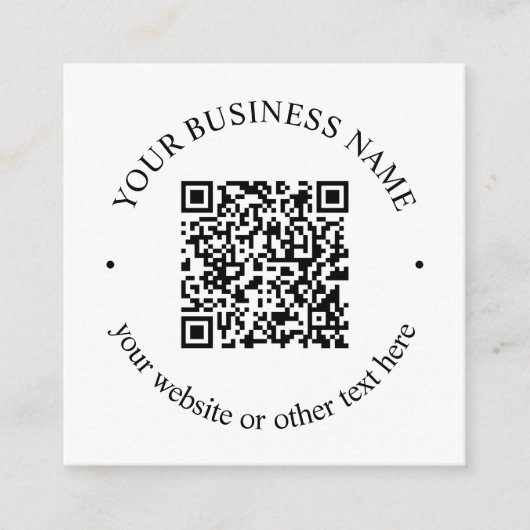 Carte D'accompagnement Code QR téléchargé Plus Texte circulaire modifiabl (Devant)