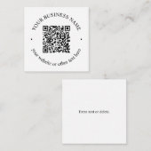 Carte D'accompagnement Code QR téléchargé Plus Texte circulaire modifiabl (Devant / Derrière)