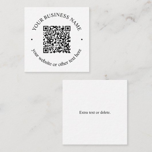Carte D'accompagnement Code QR téléchargé Plus Texte circulaire modifiabl (Devant / Derrière)