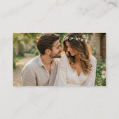 Carte D'accompagnement Code QR triple RSVP pour site web de mariage avec (Dos)