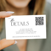 Carte D'accompagnement Code QR vers le site web détails mariages modernes