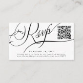 Carte D'accompagnement Code QR vers le site web mariage en ligne RSVP (Devant)