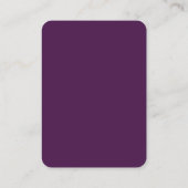 Carte D'accompagnement Code QR violet simple moderne & RSVP de mariage (Dos)