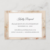 Carte D'accompagnement *~* Code QR Website AR2 Marbre Wedding RSVP (Devant)