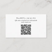 Carte d'accompagnement Code QR White The Attire (Dos)
