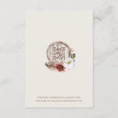 Carte D'accompagnement Code robe complet Floral Western Boots Mariage (Dos)