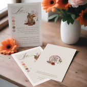 Carte D'accompagnement Code robe complet Floral Western Boots Mariage