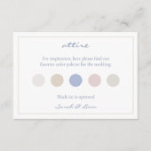 Carte D'accompagnement Code robe complet Pastels Mariage RSVP (Devant)