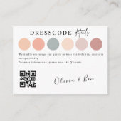 Carte D'accompagnement Code robe couleur de mariage élégant Insertion (Devant)