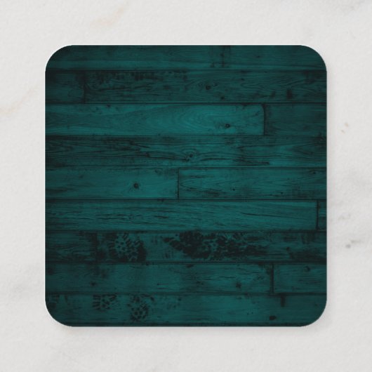 Carte D'accompagnement Code RSVP QR Turquoise rustique (Dos)